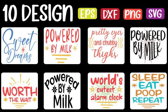 10 Baby Funny Quotes Bundle for Graphics and Crafts