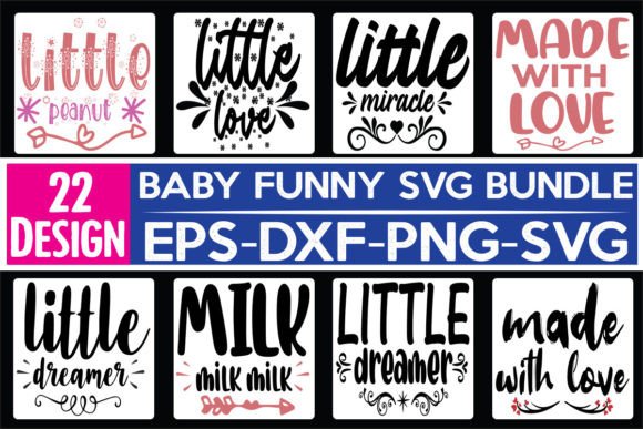 22 Baby Funny Quotes Graphics for Crafts
