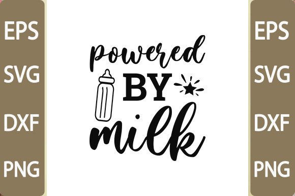 Baby Funny Svg Design, Powered by Milk