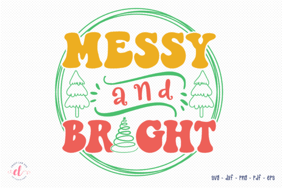 Messy and Bright Funny Christmas Graphics for Crafts